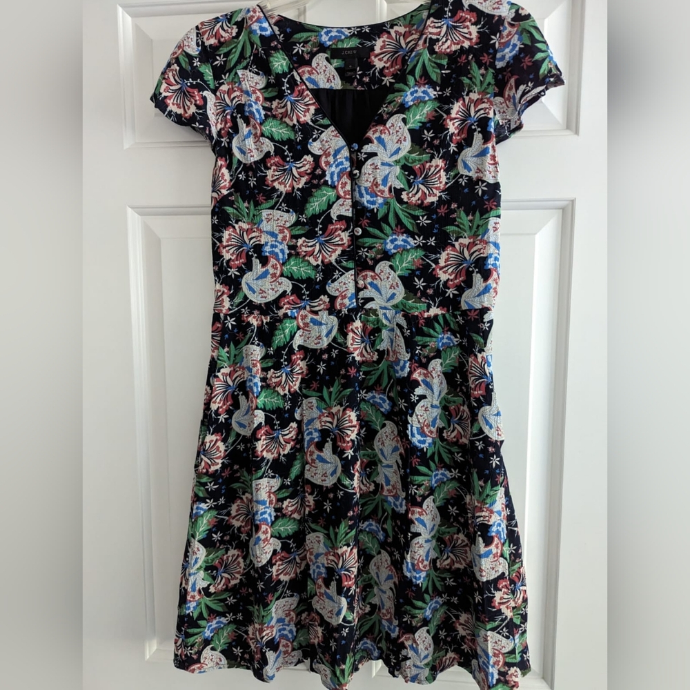 J. Crew black dress size 0 with pleated skirt